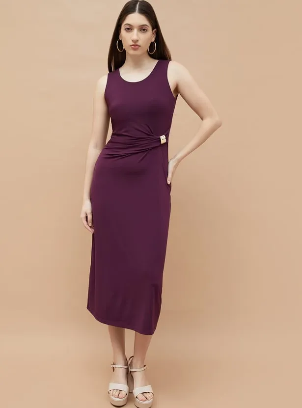 CODE Solid Bodycon Dress